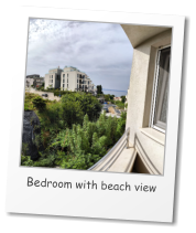 Bedroom with beach view